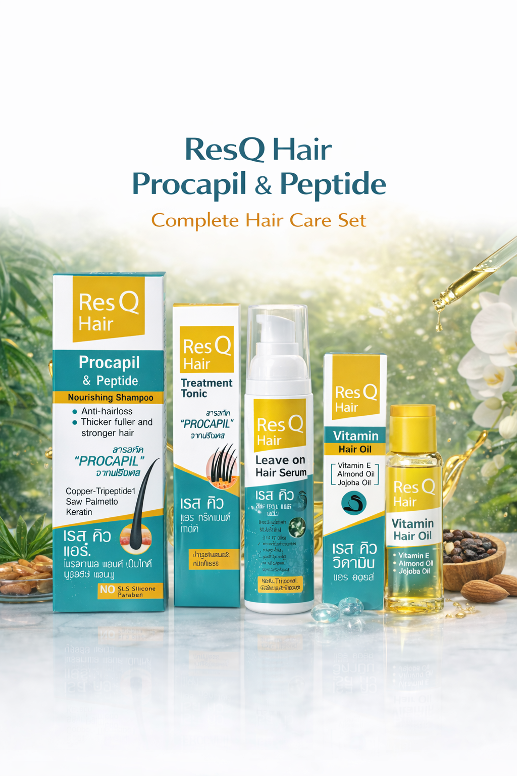 ResQ Hair Procapil &amp; Peptide Complete Hair Care Set