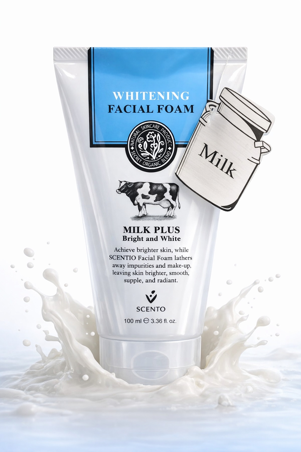 SCENTIO Milk Plus Whitening Facial Foam